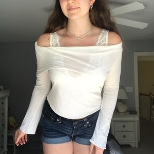white off the shoulder blouse